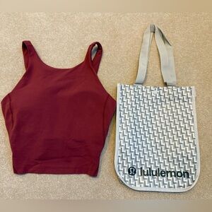Lululemon Align High-Neck Tank Women's Size 8 Mulled Wine + New Holiday 2025 Bag